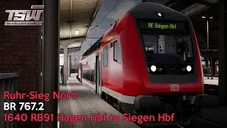 1640 RB91 Hagen Hbf to Siegen Hbf - Ruhr-Sieg Nord - BR 767.2 - Train Sim World 2020