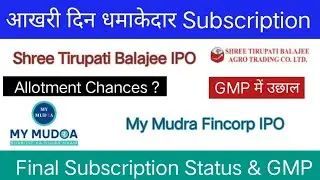 Shree Tirupati Balajee Agro Trading IPO | Final Subscription Status & GMP | My Mudra Fincorp IPO |