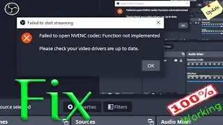 nvenc error obs/ obs nvenc not working