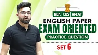 (Set-6) NDA, CDS, AFCAT Exam 2023 | English Practice Questions | English Grammar | Tarun Grover