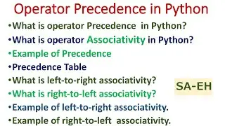 Operator Precedence in Python | Associativity in Python | CBSE | Python Precedence & Associativity