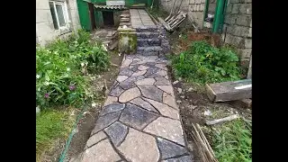 дорожки   из  арт бетона   и  ступеньки  декоративный  камень . мастер   Сибирский   медведь.