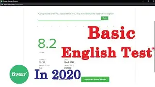 Fiverr Basic English test 100% Pass 2020
