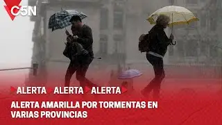 ALERTA AMARILLA por FUERTES TORMENTAS Y PROBABILIDAD de GRANIZO en VARIAS PROVINCIAS