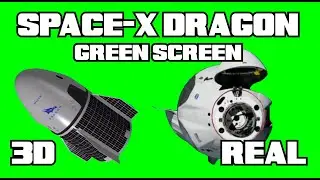 SPACE X DRAGON CREW CAPSULE GREEN SCREEN