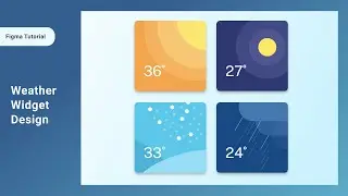Weather Widget for Mobile Design in Figma | Figma Design Challenge
