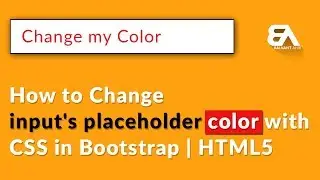 How to Change input's placeholder color with CSS in Bootstrap | HTML5