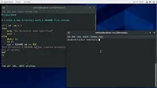 Bash Shell Programming - A script to create a new directory with a README.md file