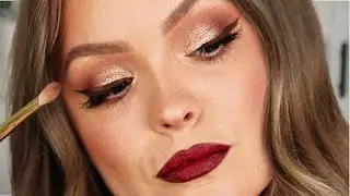 HOW TO CLASSIC GOLD CHRISTMAS MAKEUP TUTORIAL ✨ Hacks, Tips & Tricks for Beginners! Vlogmas Day 4