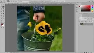 Photoshop: Use a Hue/Saturation Layer to Change Color in part of an Image.  Bonus: Extend the Canvas