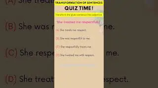 Adjective Transformation Quiz for Advanced English Learners