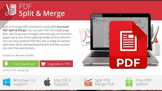 How to merge & split pdf files quickly  || Best Free pdf Desktop tool || icecream apps