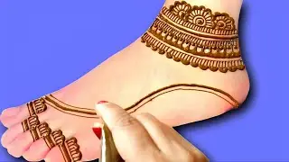New style feet mehndi design |easy bridal feet mehndi design |mehandi ka design | pairon ki mehandi|