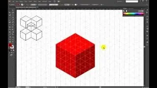 How to draw ISOMETRIC CUBE in Adobe Illustrator - Tutorial #2