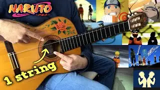 All Naruto openings (1 to 9) with one string【anime medley fingerstyle flamenco guitar cover】