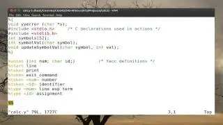 Part 02: Tutorial on lex/yacc.
