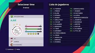 Ajax 100% atualizado PES 2021 - PS4