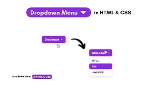 How to create simple Dropdown Menu in HTML & CSS