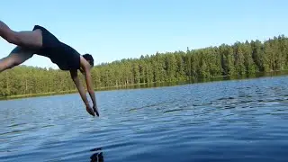 Отдых  на лесном озере. Отмечаем День купания нагишом🤭