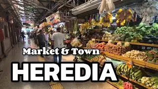 TOUR Of Heredia, Costa Rica + Local Market 🍍 Walk To Central Park 