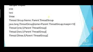 THREAD GROUPS IN JAVA