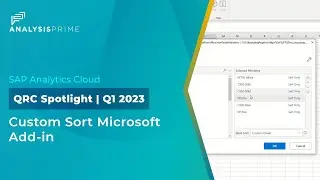 QRC Q1 2023 | Custom Sorting in SAP Analytics Cloud Add-in
