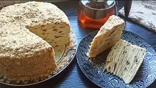 Без духовки! Торт Наполеон на сковороде🎂Просто и вкусно!