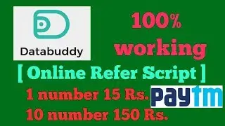 Databuddy app online refer script 15 Rs per number free Paytm cash || Paytm loot offer 15 rs per no.