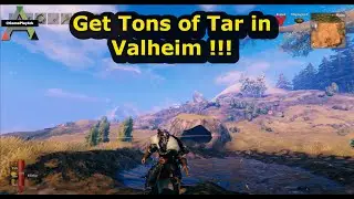 how to drain a tar pit in Valheim  ( Stuck in Tar )