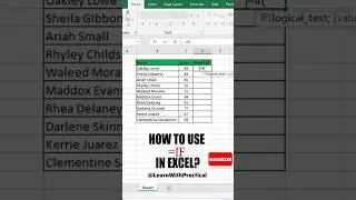 📚🔑How to use IF in Excel | Ms office | 