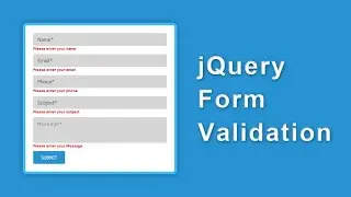 jQuery Form Validation | Form Validation Tutorial Using jQuery