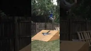SKETCHY BACKYARD BMX RAMP! #bmxriding #shortsfeed #subscribe #bmx