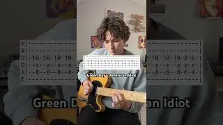 How to play the Green Day - American Idiot guitar solo (tabs) 