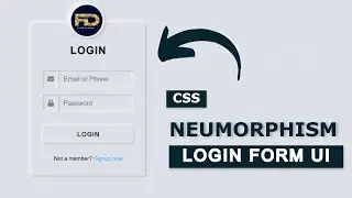 Neumorphism Login Form using HTML and CSS