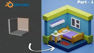 Creating a isometric bedroom in blender | for beginners | Imaginary fx