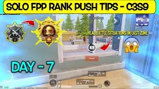 Day - 7 🔥🇵🇰• Platinum / Gold to Conqueror in Solo Fpp • Solo Fpp Rank Push Tips C3S9#solofpprankpush