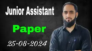 Junior Assistant Solved Paper || Today JKSSB Junior Assistant Paper
