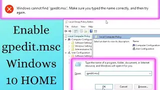 Enable Gpedit.msc In Windows 10 Home Edition | Enable Group Policy Editor (gpedit.msc) in Windows 10