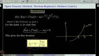 Week 7 : Lecture 32 : Nonlinear Equations: Newton-Raphson's method