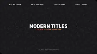 30 Modern Titles (After Effects template)