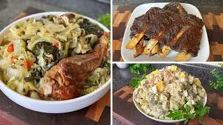 3 Soul Food Recipes EVERYONE Should Know! BBQ Beef Ribs, Bacon Ranch Potato Salad, Gumbo Cabbage