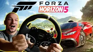 6Foot4Honda plays Forza 5 with a STEERING WHEEL (moza r5)