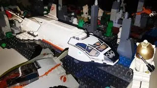 Lego review it's not Space X, it's Space Invation Вторжение на планету (Крипер разберет корабль)
