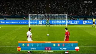 Spain vs Poland | Penalty Shootout | UEFA EURO 2020 | PES 2021 Gameplay