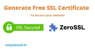 How to generate free SSL  Certificate | Zero SSL | How to get Free SSL for website