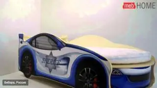 Кровать-машинка ДримКар Шериф с матрасом