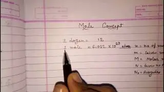 mole concept; class 9 science atoms and molecules (chemistry)
