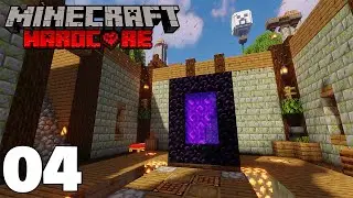Minecraft Hardcore Let's Play - Ep.4: Preparing for Nether! (Hardcore Minecraft 1.20.4)