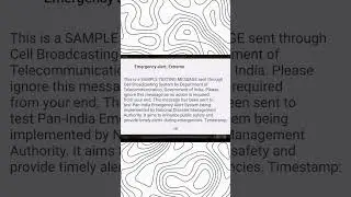 Emergency Alert: Extreme Message showing | Emergency Alert message