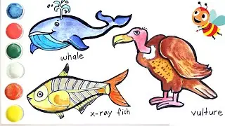 Alphabet Drawings for Kids | Letter V-X Animals